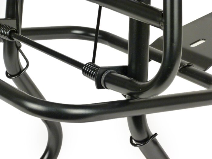 Rear rack, fold down -SKY V2- Vespa PX80, PX125, PX150, PX200 - black
