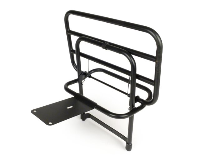 Rear rack, fold down -SKY- Vespa PX80, PX125, PX150, PX200 - black