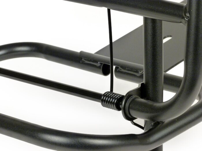 Rear rack, fold down -SKY- Vespa PX80, PX125, PX150, PX200 - black