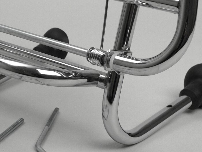 Portaequipajes delantero plegable -FA ITALIA- Vespa Smallframe V50, PV125, ET3, Vespa Largeframe Rally180, Vespa Rally200, Sprint150, TS125, GT125, GTR125, Vespa PX80, PX125, PX150, PX200 - Cromo