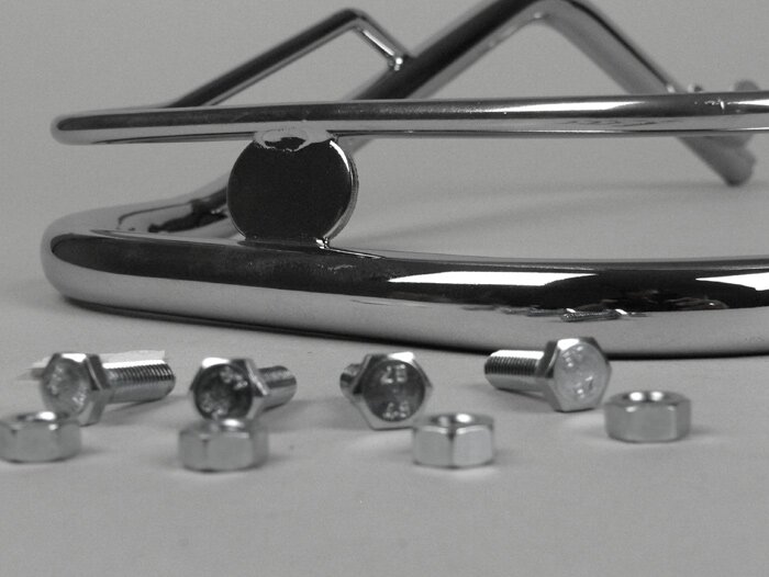 Voorbumper -VIGANO- Vespa PX80, PX125, PX150, PX200 - Chroom
