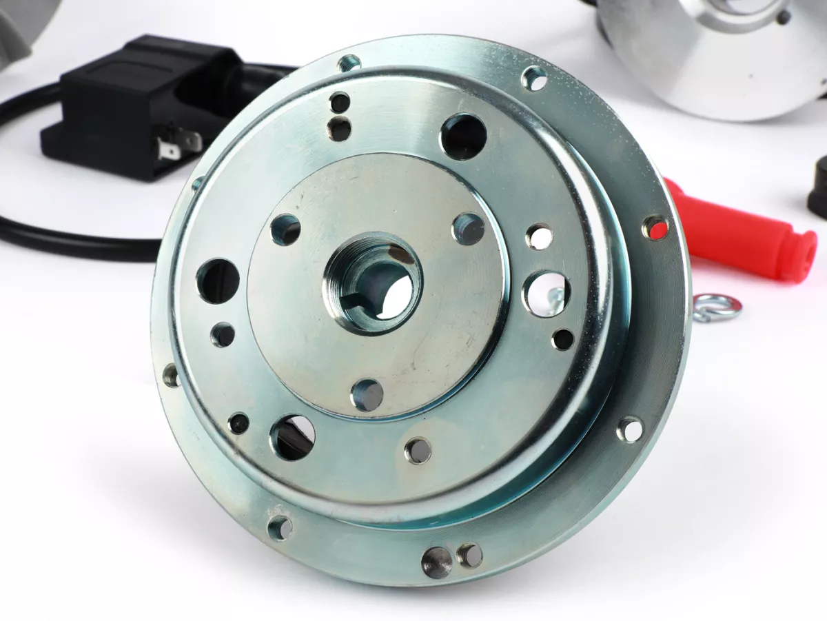 Allumage -VMC CNC- Vespa V50, PV, ET3, PK S Ø19mm - Rotor CNC, Roue de ventilateur aluminium - incl. régulateur de tension