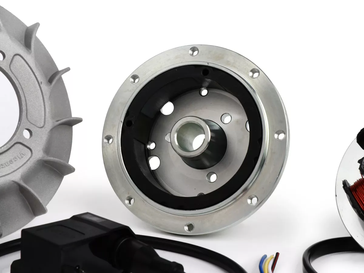 Ignition -VMC CNC- Vespa PK XL Ø20mm - CNC Rotor, Fan wheel aluminium - incl. voltage regulator