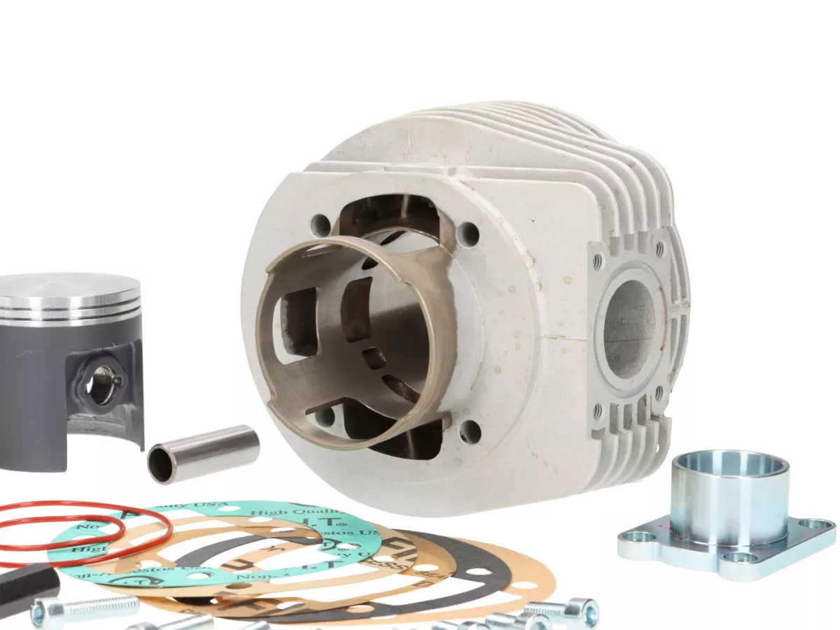 Silinder -VMC Stelvio 177 ccm Ø63, langkah = 57mm, aluminium, busi miring, Vespa PX125, PX150, Cosa125/150, GTR125, TS125, Sprint Veloce (VLB1T 0150001-), LML Star / Stella 125/150, Motovespa PX125 Iris (99M), PX150 Iris (75M), 125 CL (9CL), 150 CL (9NC)