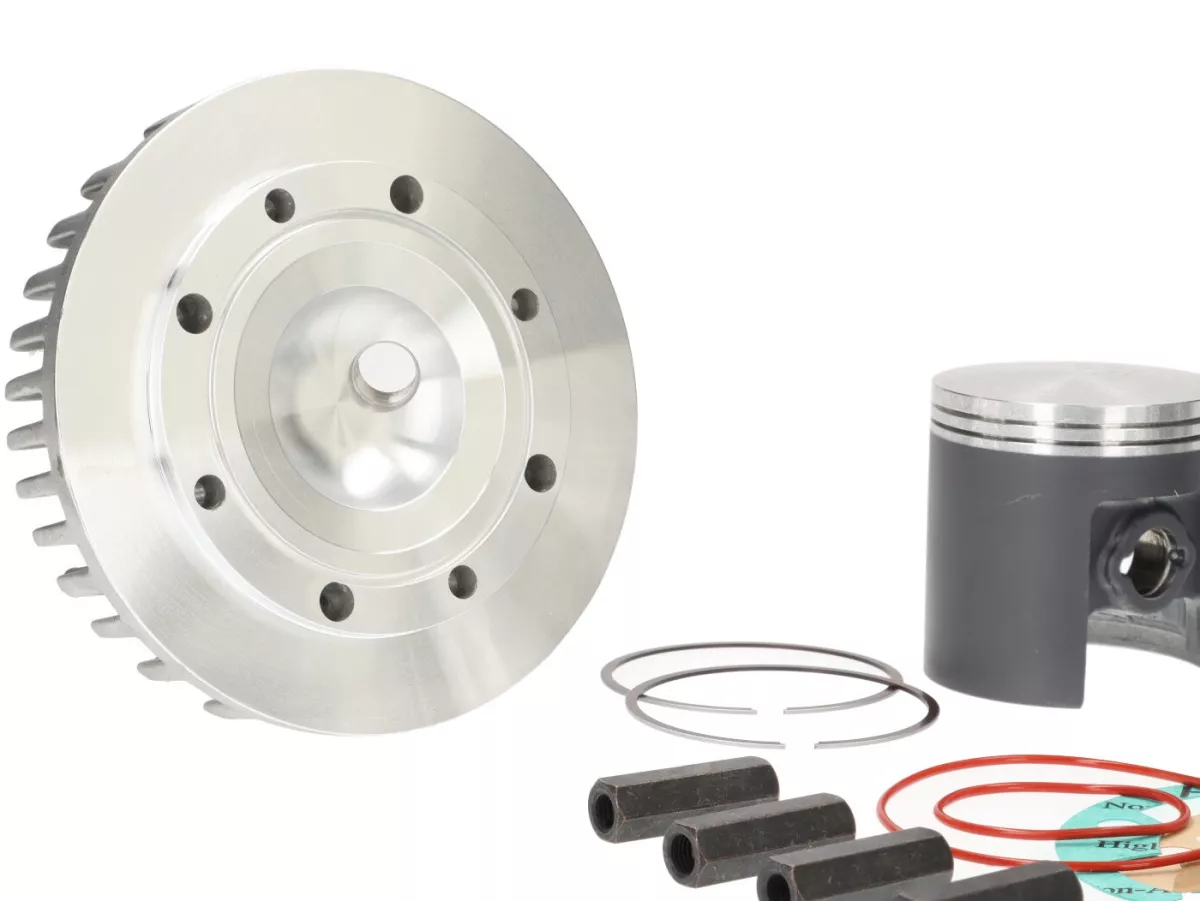 Silinder -VMC Stelvio 177 ccm Ø63, langkah = 57mm, aluminium, busi miring, Vespa PX125, PX150, Cosa125/150, GTR125, TS125, Sprint Veloce (VLB1T 0150001-), LML Star / Stella 125/150, Motovespa PX125 Iris (99M), PX150 Iris (75M), 125 CL (9CL), 150 CL (9NC)