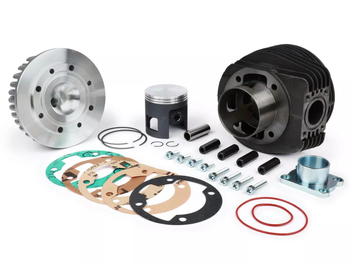 Cylinder -VMC Super G 177 ccm Ø63, stroke=57mm, cast iron, slanted spark plug- Vespa PX125, PX150, Cosa125/150, GTR125, TS125, Sprint Veloce (VLB1T 0150001-), LML Star/Stella 125/150, Motovespa PX125 Iris(99M), PX150 Iris(75M), 125 CL (9CL), 150 CL (9NC)
