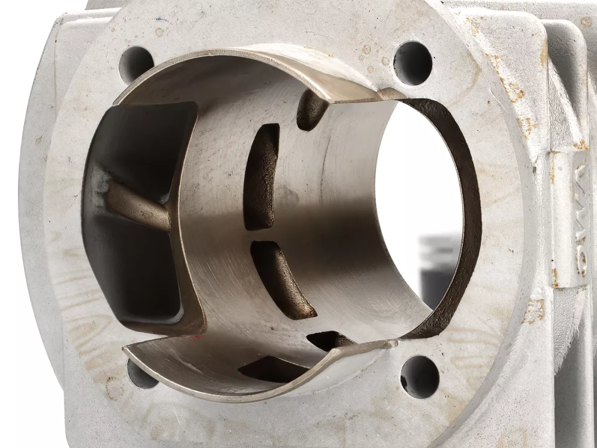 Cylindre -VMC ET7 - 135 cc Ø58, course=51mm, aluminium, échappement 3 pièces- Vespa PV125, ET3, PK125