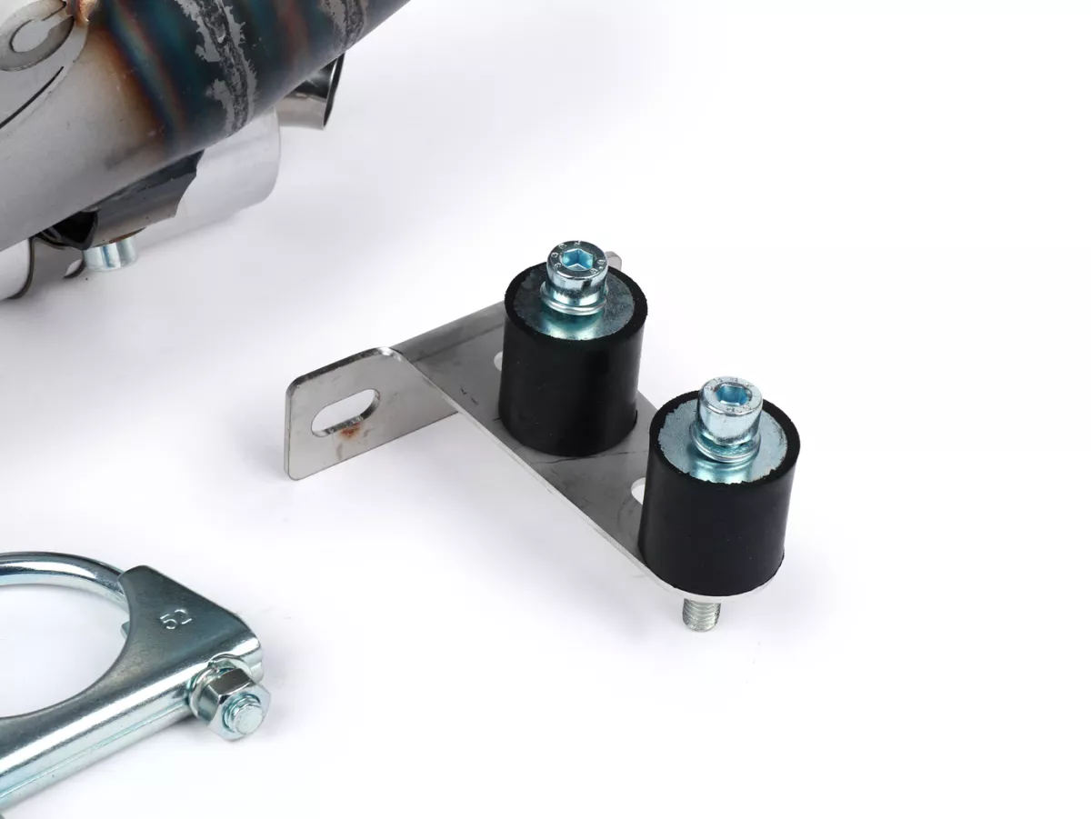 Echappement -VMC Evo Racer 52 Ø=32mm- VMC GS56/58, ET6, ET7, M1B60, M1L60, Pinasco Zuera, Polini 135 Evolution, Malossi 136 MHR (52-56mm d'espacement des goujons)- Vespa ET3, PV125 - convient avec compartiment à bagages