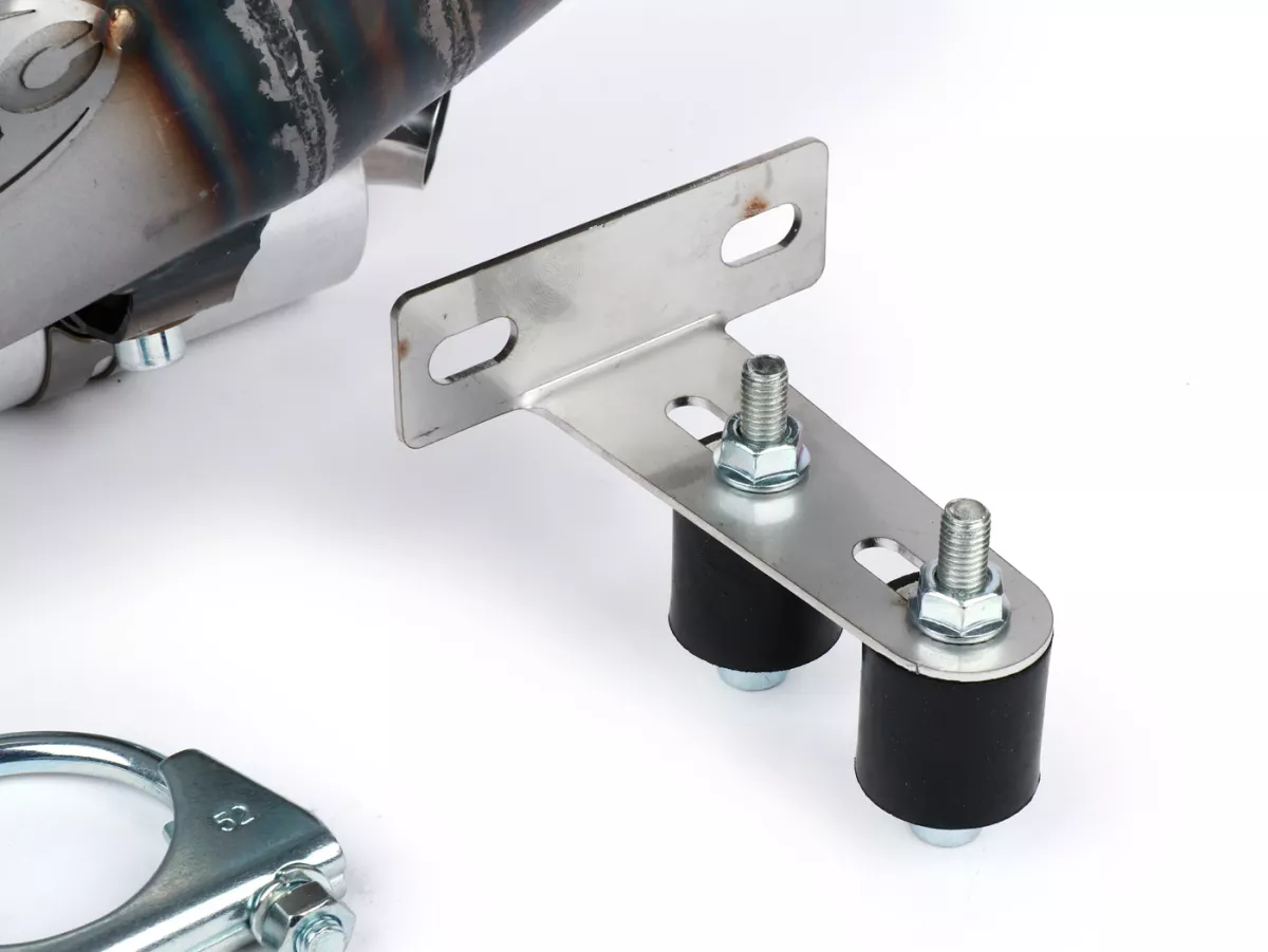 Echappement -VMC Evo Racer 52 Ø=32mm- VMC GS56/58, ET6, ET7, M1B60, M1L60, Pinasco Zuera, Polini 135 Evolution, Malossi 136 MHR (52-56mm d'espacement des goujons)- Vespa ET3, PV125 - convient avec compartiment à bagages