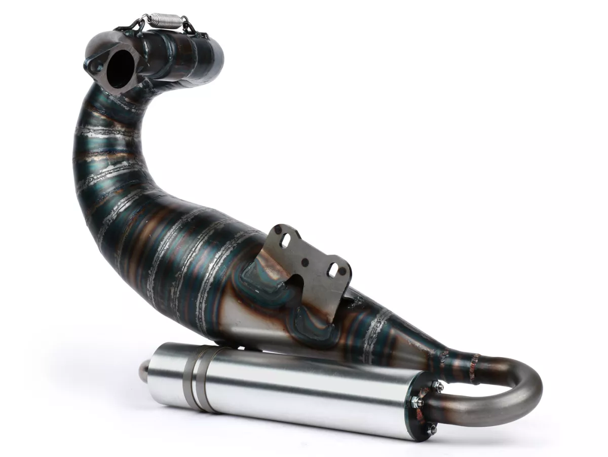 Echappement -VMC Evo Racer 52 Ø=32mm- VMC GS56/58, ET6, ET7, M1B60, M1L60, Pinasco Zuera, Polini 135 Evolution, Malossi 136 MHR (52-56mm d'espacement des goujons)- Vespa ET3, PV125 - convient avec compartiment à bagages