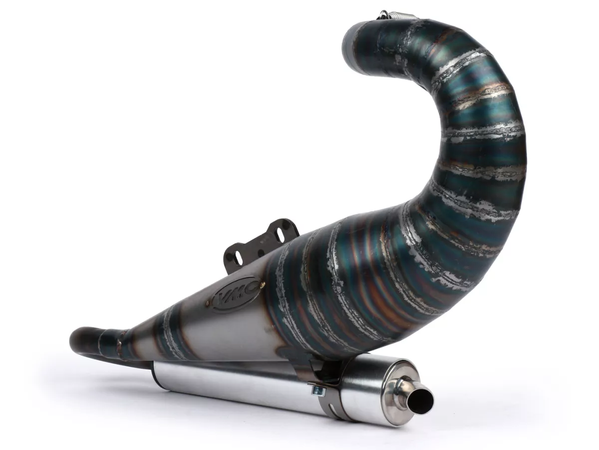 Echappement -VMC Evo Racer 52 Ø=32mm- VMC GS56/58, ET6, ET7, M1B60, M1L60, Pinasco Zuera, Polini 135 Evolution, Malossi 136 MHR (52-56mm d'espacement des goujons)- Vespa ET3, PV125 - convient avec compartiment à bagages