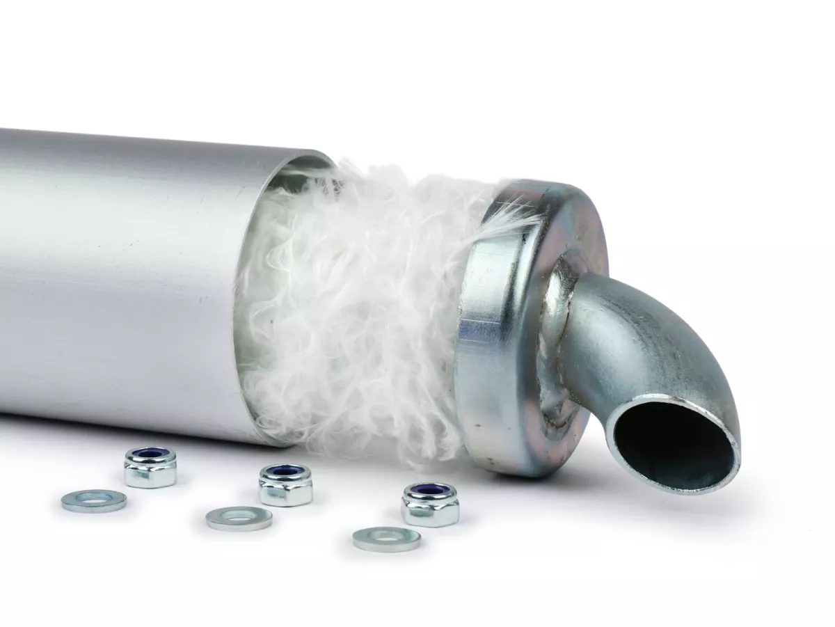 Silenciador trasero -VMC Tork S&B longitud 235mm, Ø60mm diámetro exterior, tubo perforado Ø23mm diámetro interior, círculo de agujeros Ø42.5mm- aluminio