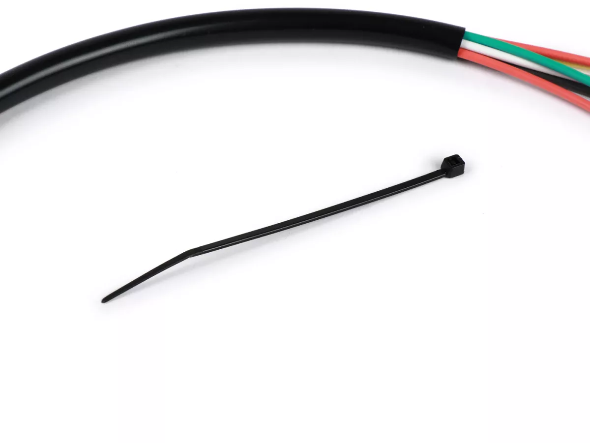 Pelat dasar pengapian cabang kabel -VESPARATUR- Vespa PX lama, 7 kabel - dengan kabel abu-abu, kabel yang diperpanjang untuk mesin Lusso