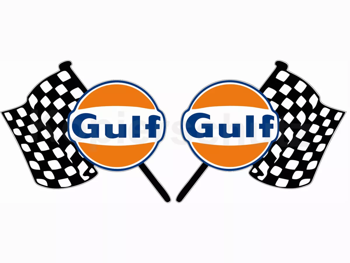 Autocollant -2x 70 x 60mm- „Gulf Drapeaux“