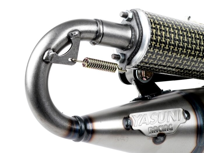 Pot d’échappement -YASUNI Carrera 16- Minarelli 50cc (cylindre vertical) - BOOSTER, BUMP50, BWS50, SLIDER50, SPY, SR50 (-1994), STUNT, ZUMA50, AMICO