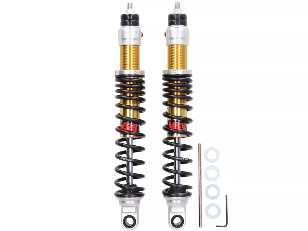 Shock absorber rear -YSS E, 340mm- Vespa GT 125-200, GTL 125-200, GTS 125-300, GTV 125-250