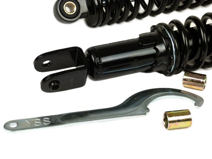 Shock absorber rear set -YSS Pro-X, 330mm- Yamaha Majesty 125-250, MBK Skyliner 125-250 - black spring