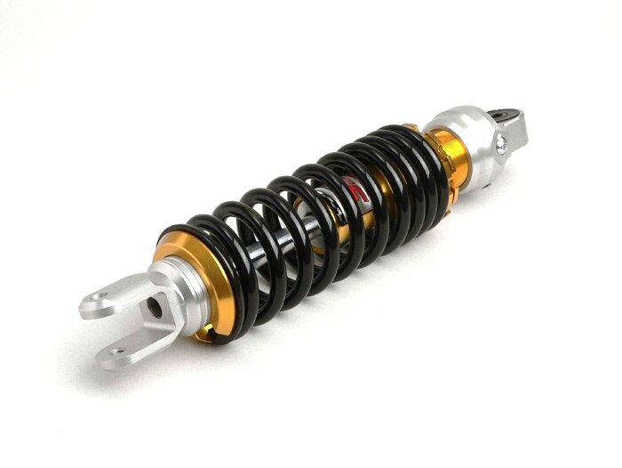 Shock absorber rear -YSS E, 280mm- Yamaha Aerox (YQ50/L, 2-stroke), Neos, BW NG, Bump, Zest, MBK Nitro (YQ50/L, 2-stroke), Ovetto, Booster NG, Track, Peugeot Vivacity, Trekker, Buxy, Zenith, Speedake, Rapido, Metropolis, Aprilia Amico, Gulliver, Beta Quad