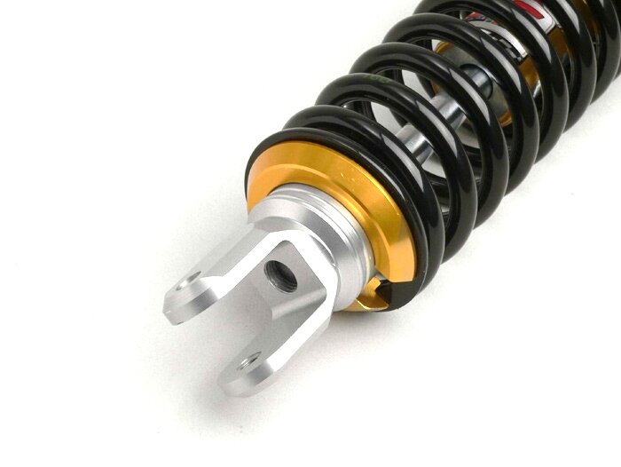 Shock absorber rear -YSS E, 280mm- Yamaha Aerox (YQ50/L, 2-stroke), Neos, BW NG, Bump, Zest, MBK Nitro (YQ50/L, 2-stroke), Ovetto, Booster NG, Track, Peugeot Vivacity, Trekker, Buxy, Zenith, Speedake, Rapido, Metropolis, Aprilia Amico, Gulliver, Beta Quad