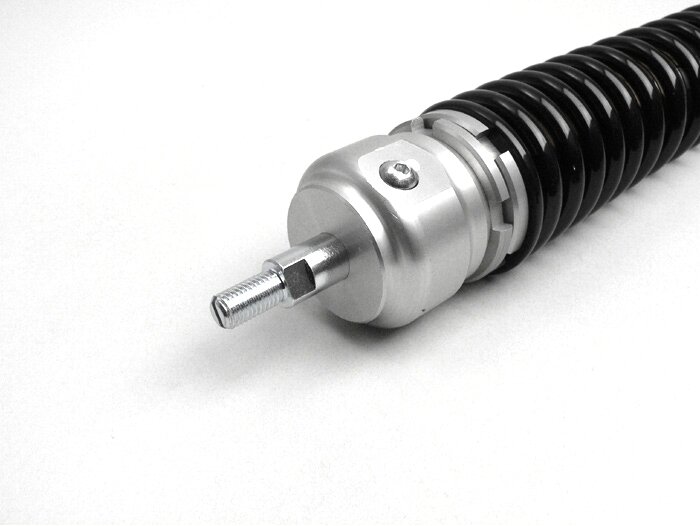 Bakre stötdämpare -YSS E, 340 mm, med TÜV/ABE- Vespa PX80, PX125, PX150, PX200, T5 125cc, Rally180 (VSD1T), Rally200 (VSE1T), Sprint150 (VLB1T), TS125 (VNL3T), GT125 (VNL2T), GTR125 (VNL2T)