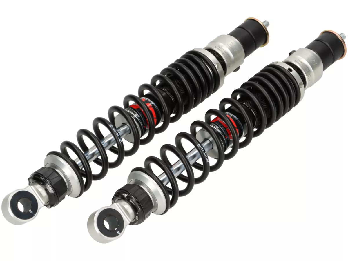Shock absorber rear (Set)-YSS TR Top Line, 330mm- Vespa GT, GTL, GTV, GTS 125-300 (alle Baujahre), GTS SUPER 300 HPE, SUPERSPORT 300, SUPERTECH 300 HPE