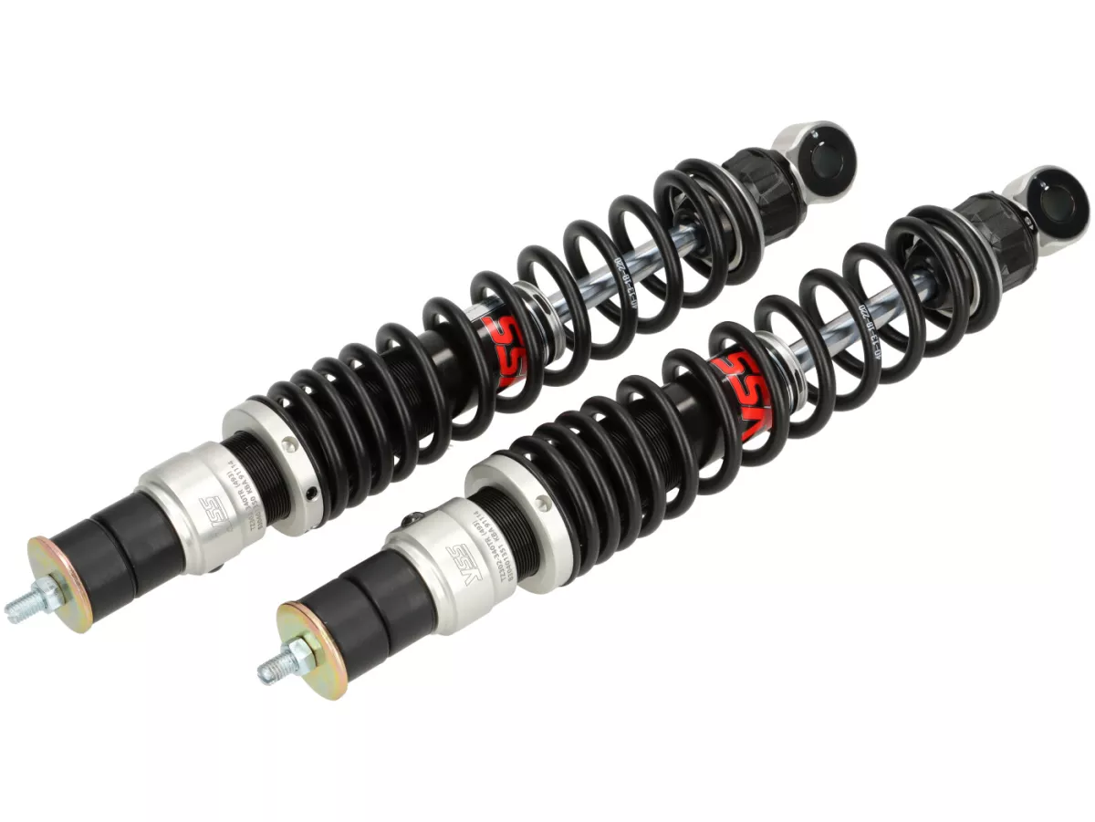 Shock absorber rear (Set)-YSS TR Top Line, 330mm- Vespa GT, GTL, GTV, GTS 125-300 (alle Baujahre), GTS SUPER 300 HPE, SUPERSPORT 300, SUPERTECH 300 HPE