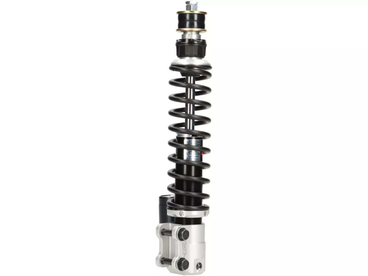 Front shock absorber -YSS TRC Top Line- gas pressure with external reservoir, 240mm, with TÜV/ABE- Vespa GTS 125-300 (-2013, 2017-2022), GTS SUPER 300 HPE, SUPERSPORT 300, SUPERTECH 300 HPE, GT 125-200, GTL 125-200, GTV 125-300, Piaggio Hexagon 125-250