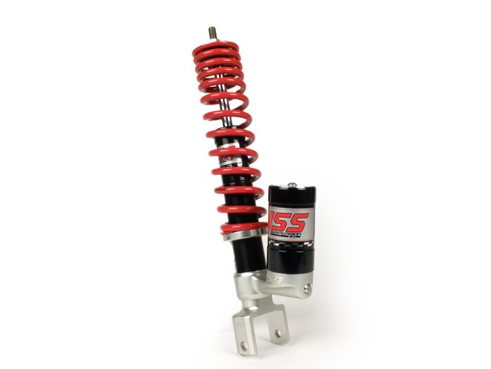Shock absorber rear -YSS Gasdruck mit externen Ausgleichbehälter, 330mm- Vespa PX80, PX125, PX150, PX200, T5 125cc, LML Star
