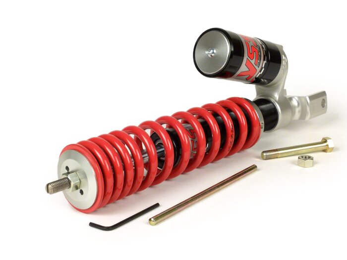 Shock absorber rear -YSS Gasdruck mit externen Ausgleichbehälter, 330mm- Vespa PX80, PX125, PX150, PX200, T5 125cc, LML Star
