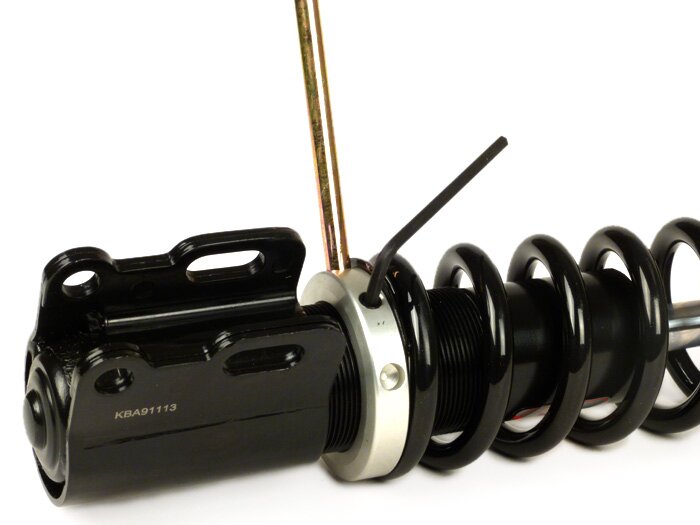 Ammortizzatore anteriore -YSS Pro-X, 185 mm, con TÜV/ABE- Piaggio Zip SP - Molla nera