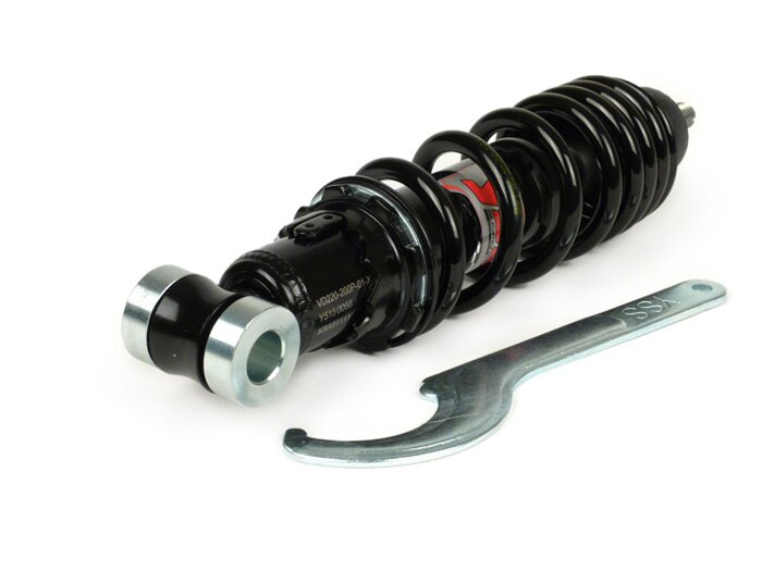 Ammortizzatore anteriore -YSS Pro-X, 195mm, con TÜV/ABE- Vespa V50, PV125, ET3 - Molla nera