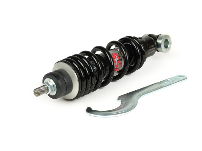 Ammortizzatore anteriore -YSS Pro-X, 195mm, con TÜV/ABE- Vespa V50, PV125, ET3 - Molla nera