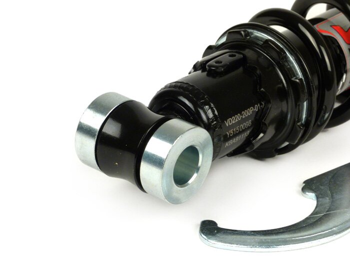 Ammortizzatore anteriore -YSS Pro-X, 195mm, con TÜV/ABE- Vespa V50, PV125, ET3 - Molla nera