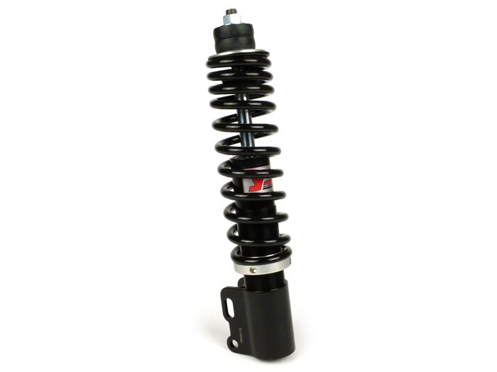 Ammortizzatore anteriore -YSS Pro-X, 210mm, con TÜV/ABE- Vespa ET2, ET4, LX, LXV, S, Piaggio Quartz, SKR, Sfera, Sfera RST, Zip SP, Zip (dal 2000) - Molla nera