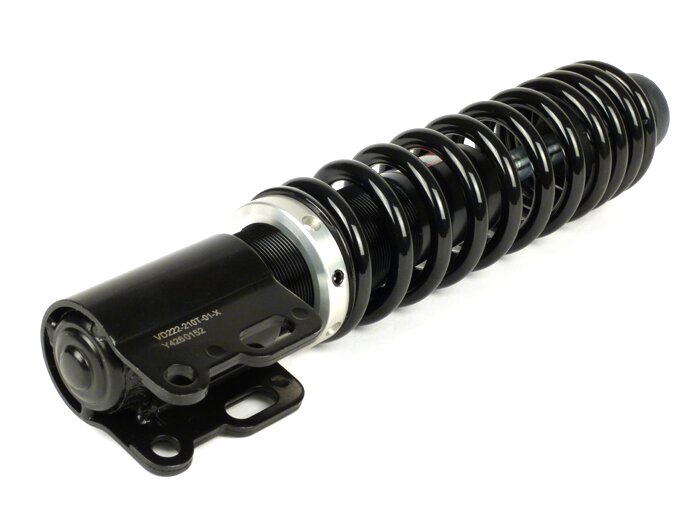 Ammortizzatore anteriore -YSS Pro-X, 210mm, con TÜV/ABE- Vespa ET2, ET4, LX, LXV, S, Piaggio Quartz, SKR, Sfera, Sfera RST, Zip SP, Zip (dal 2000) - Molla nera