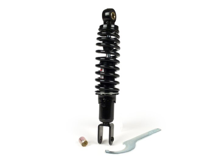 Achterschokdemper -YSS Pro-X, 250mm, met TÜV/ABE- Yamaha BWs (tot 2003), Zest, MBK Booster, Booster R, Spirit, Target, Evolis, Malaguti F10, Kymco DJX - Zwarte veer