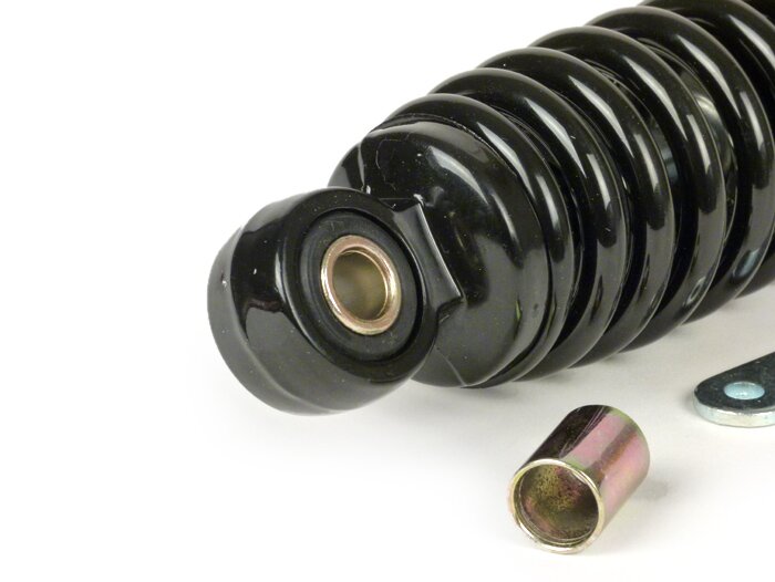 Achterschokdemper -YSS Pro-X, 250mm, met TÜV/ABE- Yamaha BWs (tot 2003), Zest, MBK Booster, Booster R, Spirit, Target, Evolis, Malaguti F10, Kymco DJX - Zwarte veer