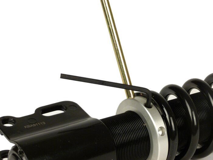 Ammortizzatore anteriore -YSS Pro-X, 265mm, con molla TÜV/ABE- Vespa Cosa - Nero
