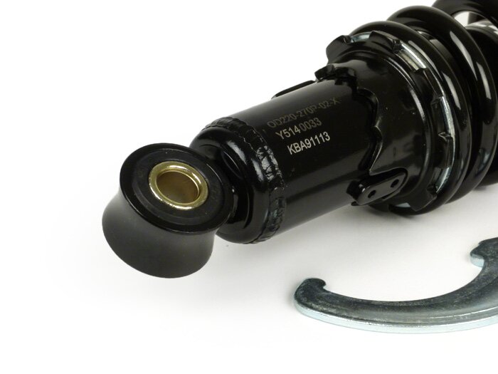 Bakre stötdämpare -YSS Pro-X, 270 mm, med TÜV/ABE- Italjet Dragster 50 - Svart fjäder