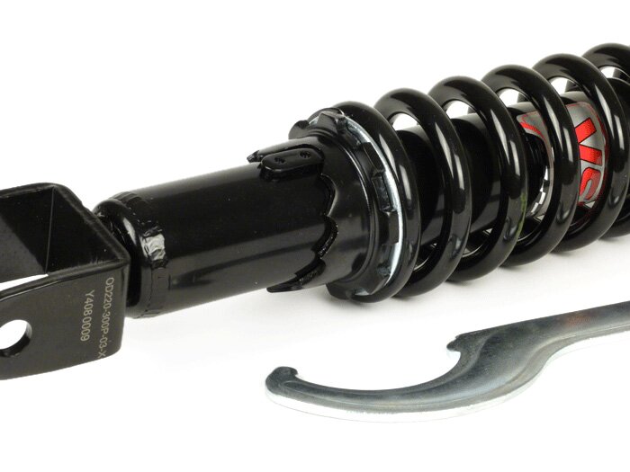 Shock absorber rear -YSS Pro-X, 300mm- Vespa LX 50 - black spring