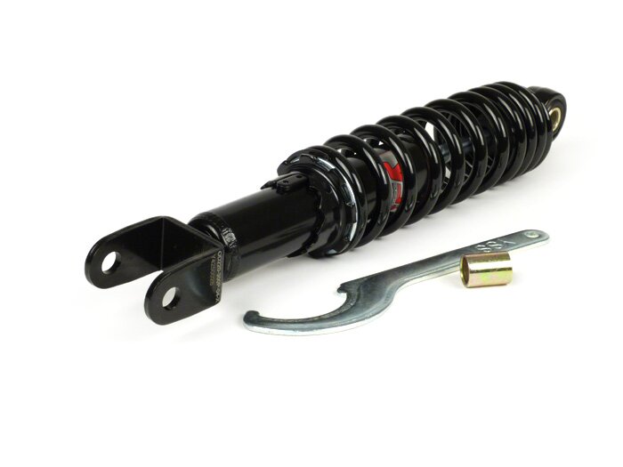 Ammortizzatore posteriore -YSS Pro-X, 300mm, con TÜV/ABE- Aprilia SR50 con motore Piaggio (ZD4), Italjet Dragster 125/180 - Molla nera