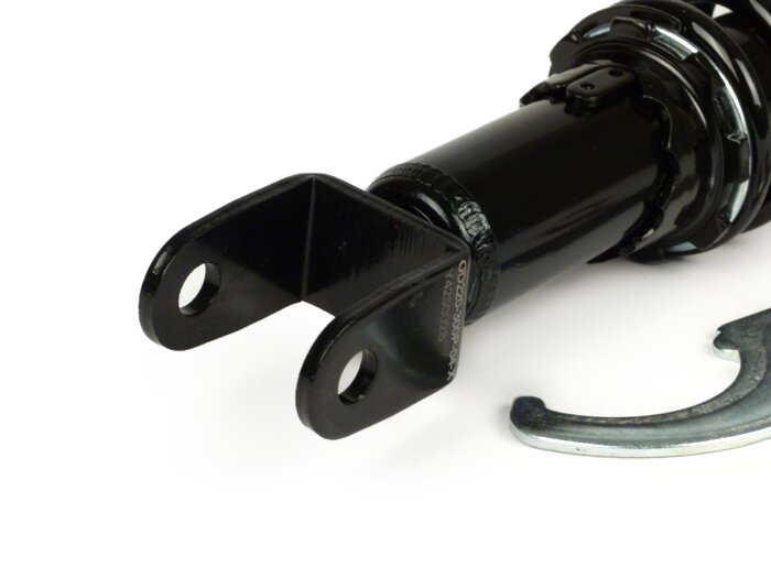 Ammortizzatore posteriore -YSS Pro-X, 300mm, con TÜV/ABE- Aprilia SR50 con motore Piaggio (ZD4), Italjet Dragster 125/180 - Molla nera