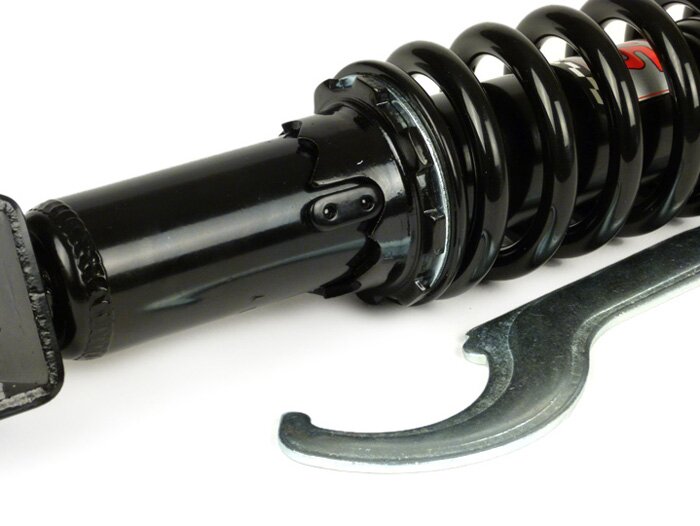 Peredam kejut belakang -YSS Pro-X, 310mm, dengan TÜV/ABE- Piaggio Free, Liberty 50, Sfera 50, Sfera 80, Sfera 50 RST, Vespa ET4 125 (ZAPM04) - Pegas hitam