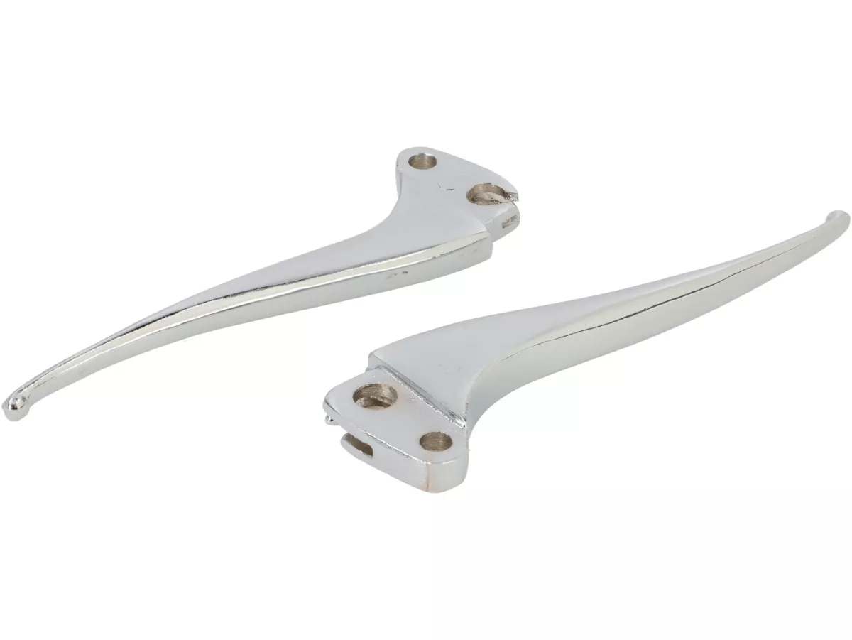 Tuas rem + tuas kopling (set) -KUALITAS OEM, ujung rata- Vespa Rangka Besar 1957-1968, Rangka Kecil 1957-1968 - Aluminium