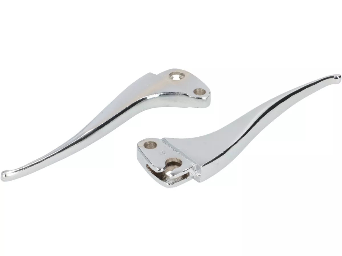 Tuas rem + tuas kopling (set) -KUALITAS OEM, ujung rata- Vespa Rangka Besar 1957-1968, Rangka Kecil 1957-1968 - Aluminium