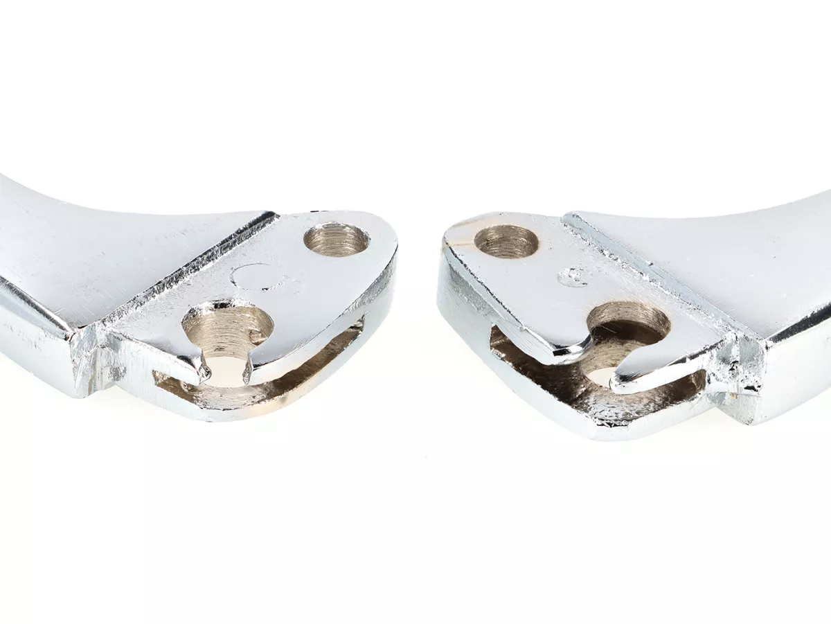 Tuas rem + tuas kopling (set) -KUALITAS OEM, ujung rata- Vespa Rangka Besar 1957-1968, Rangka Kecil 1957-1968 - Aluminium