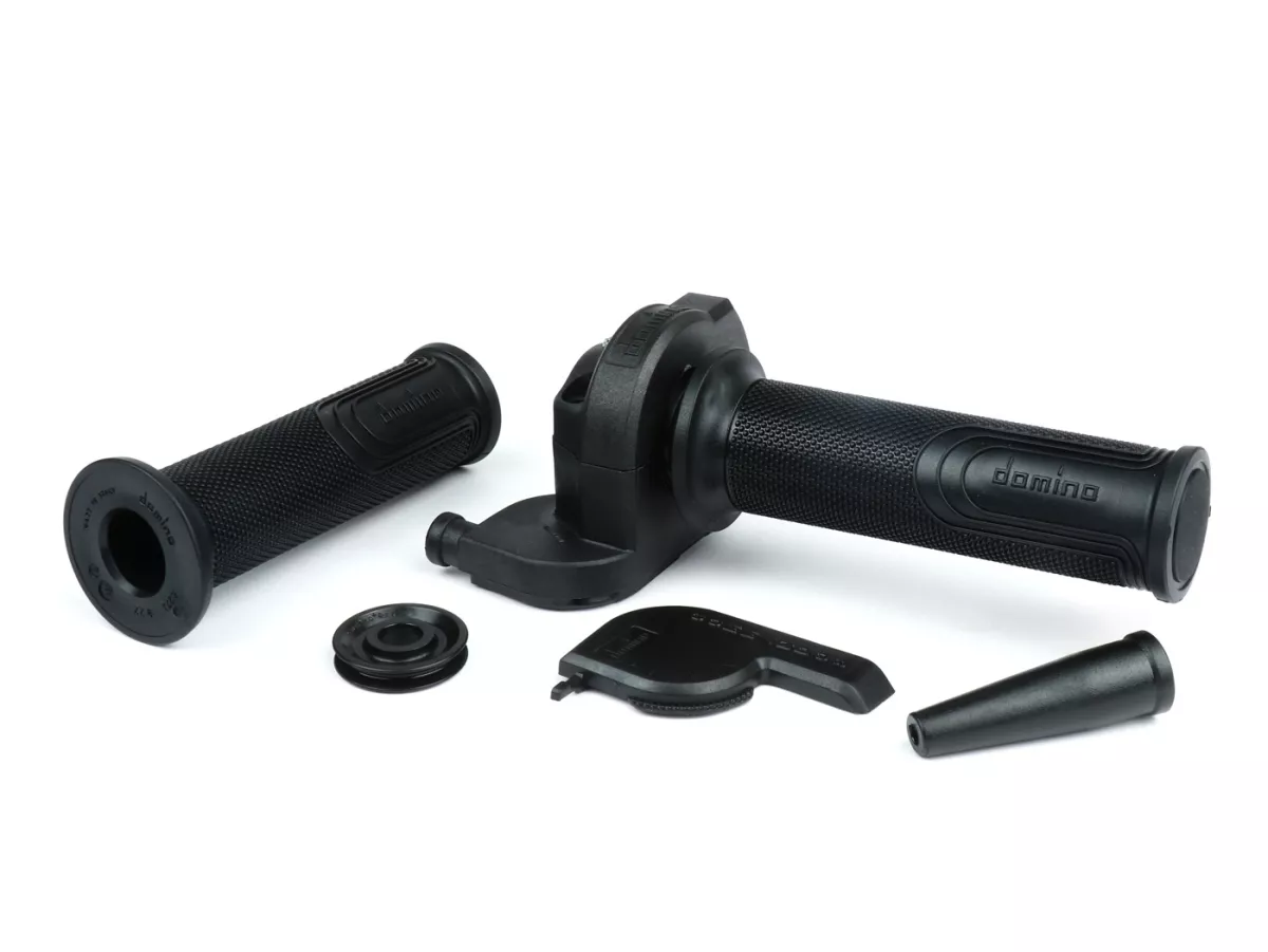 Quick action throttle grip -TOMASELLI Ø=22mm horizontal- black/black