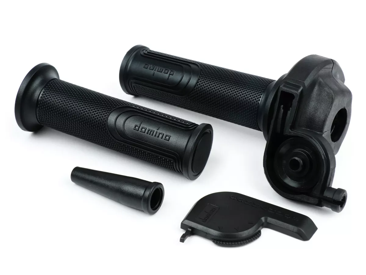 Quick action throttle grip -TOMASELLI Ø=22mm horizontal- black/black