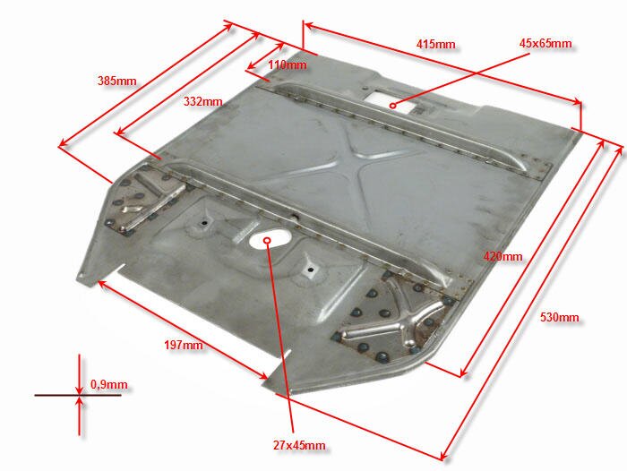 Floor board -PREMIUM- Vespa PV125, ET3, V50-90 (from 1968)