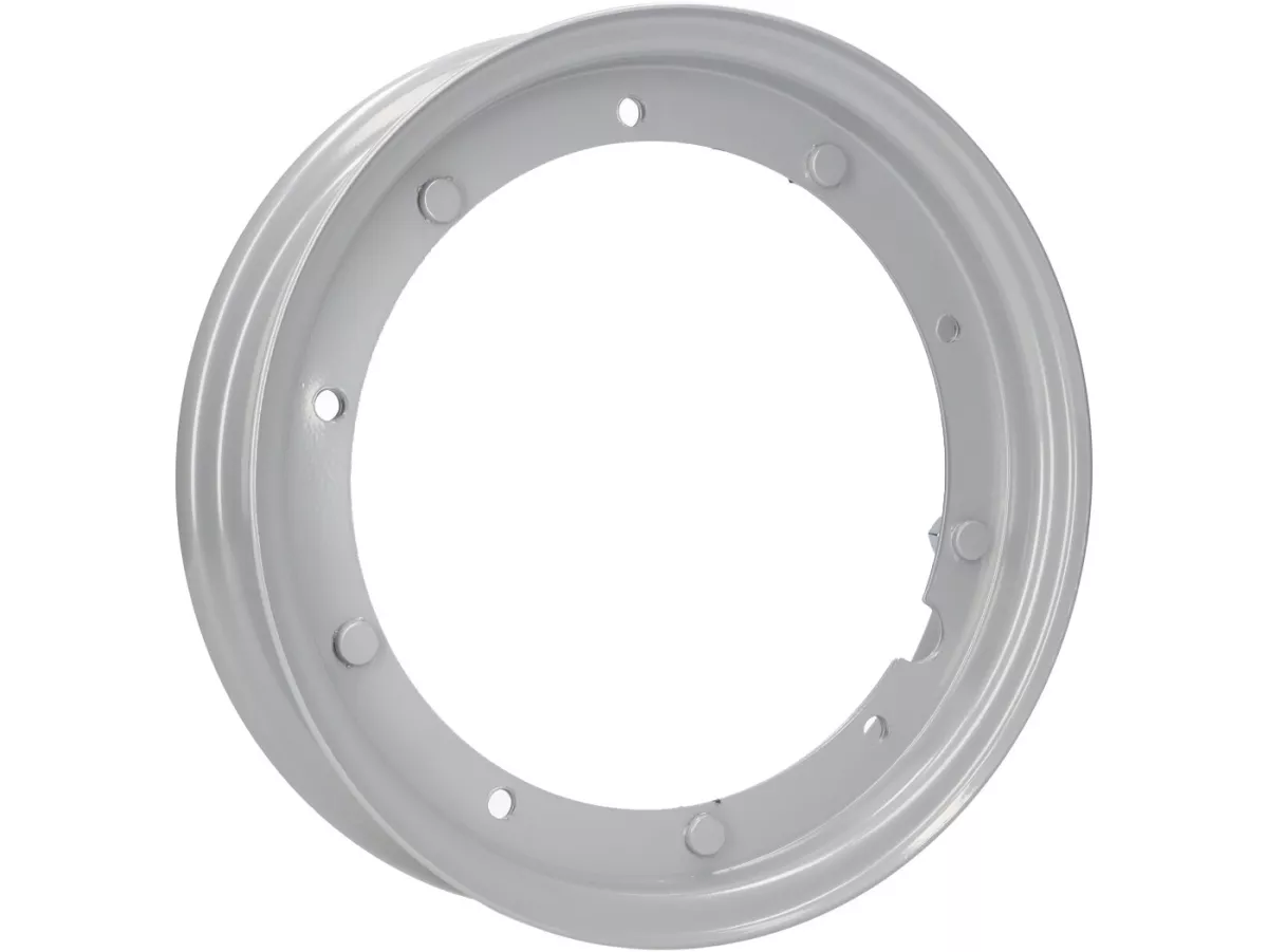 Ruota -RMS 2.10-10 pollici, acciaio- Vespa (tipo PX) - Vespa Smallframe V50, 50N, Special, PV, ET3, PK50-125 (S/XL/XL2), Largeframe PX, T5, Sprint, Rally, GT/GTR, LML Star, Deluxe - Grigio